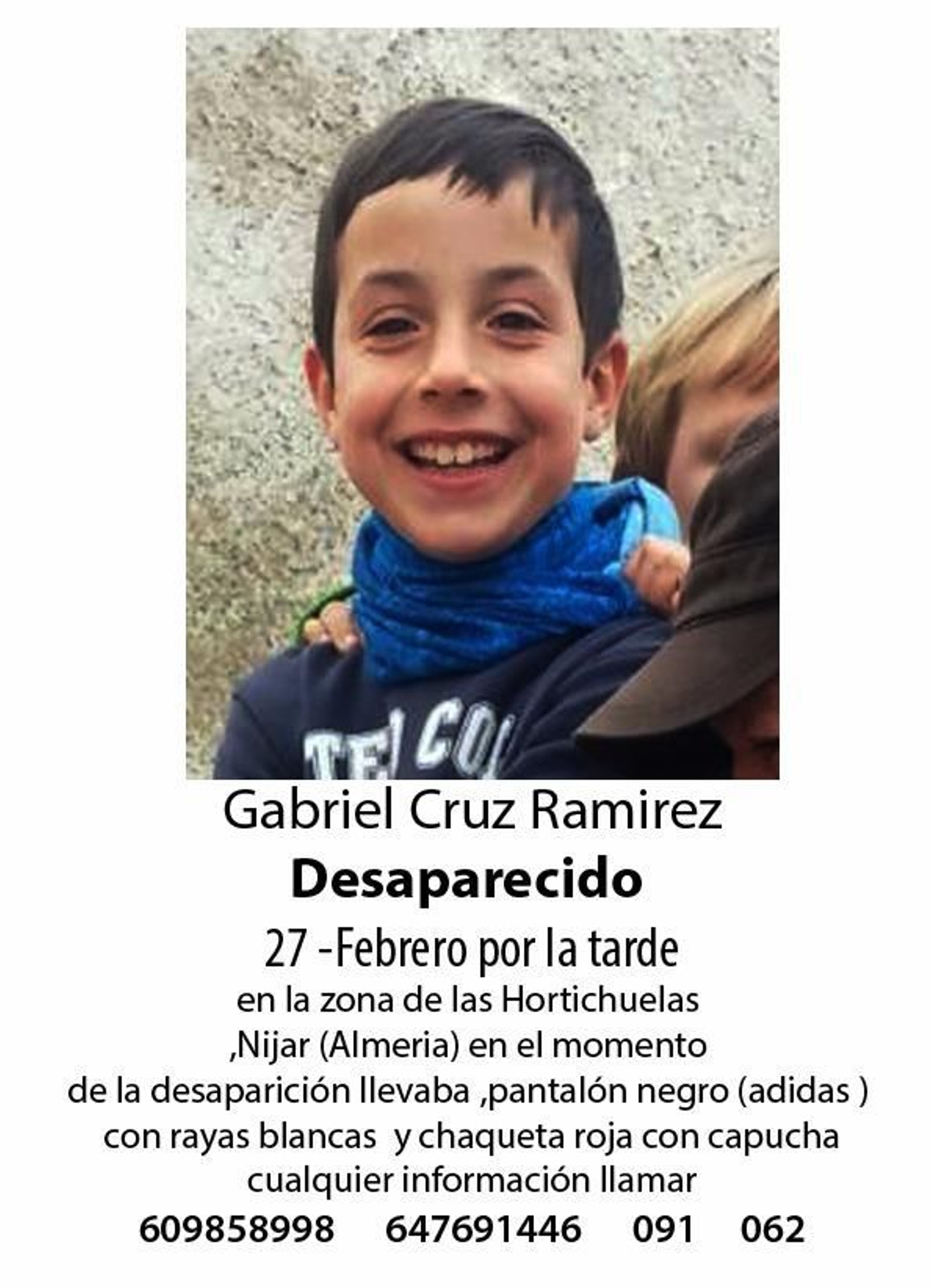 Buscan a un niño de 8 años desaparecido en Níjar