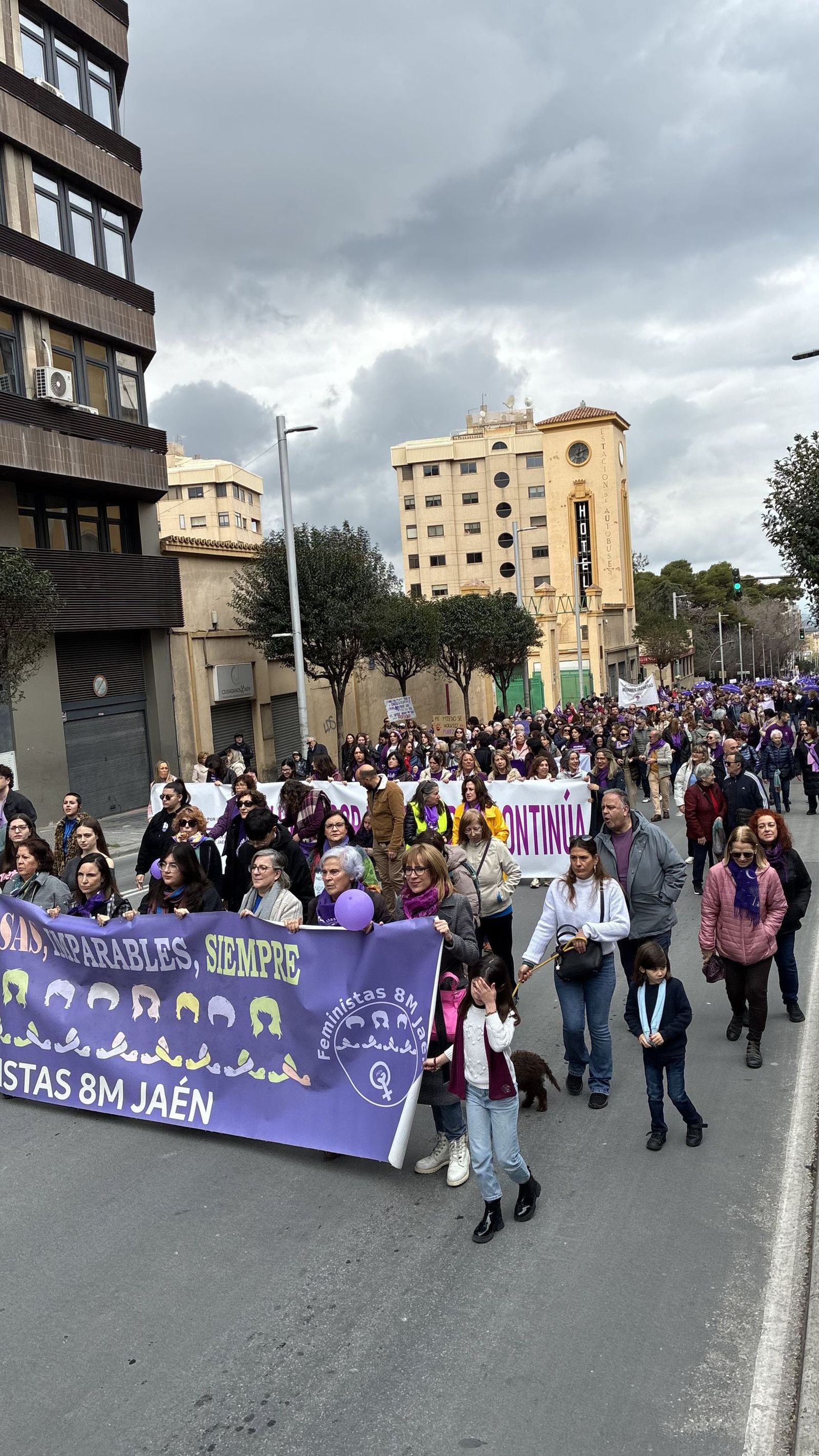 Manifestación del Día de la Mujer en Jaén.