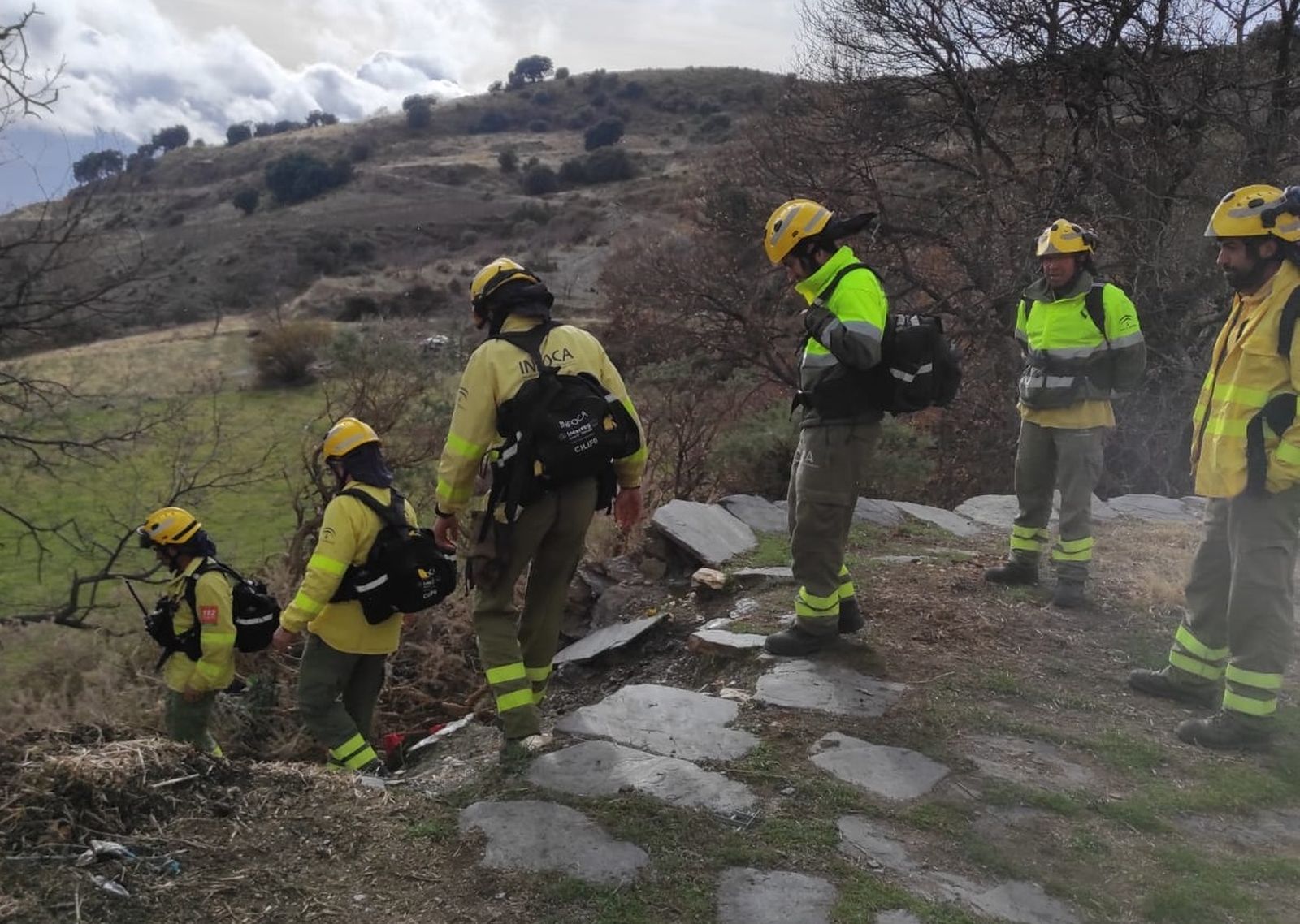 Efectivos del Infoca ayudan en la búsqueda del vecino de Bérchules desaparecido