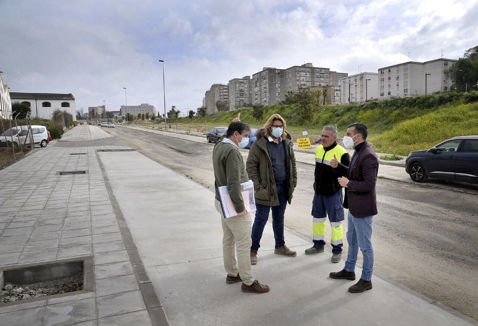 Imagen de las obras en el entorno de la Cooperativa de las Angustias