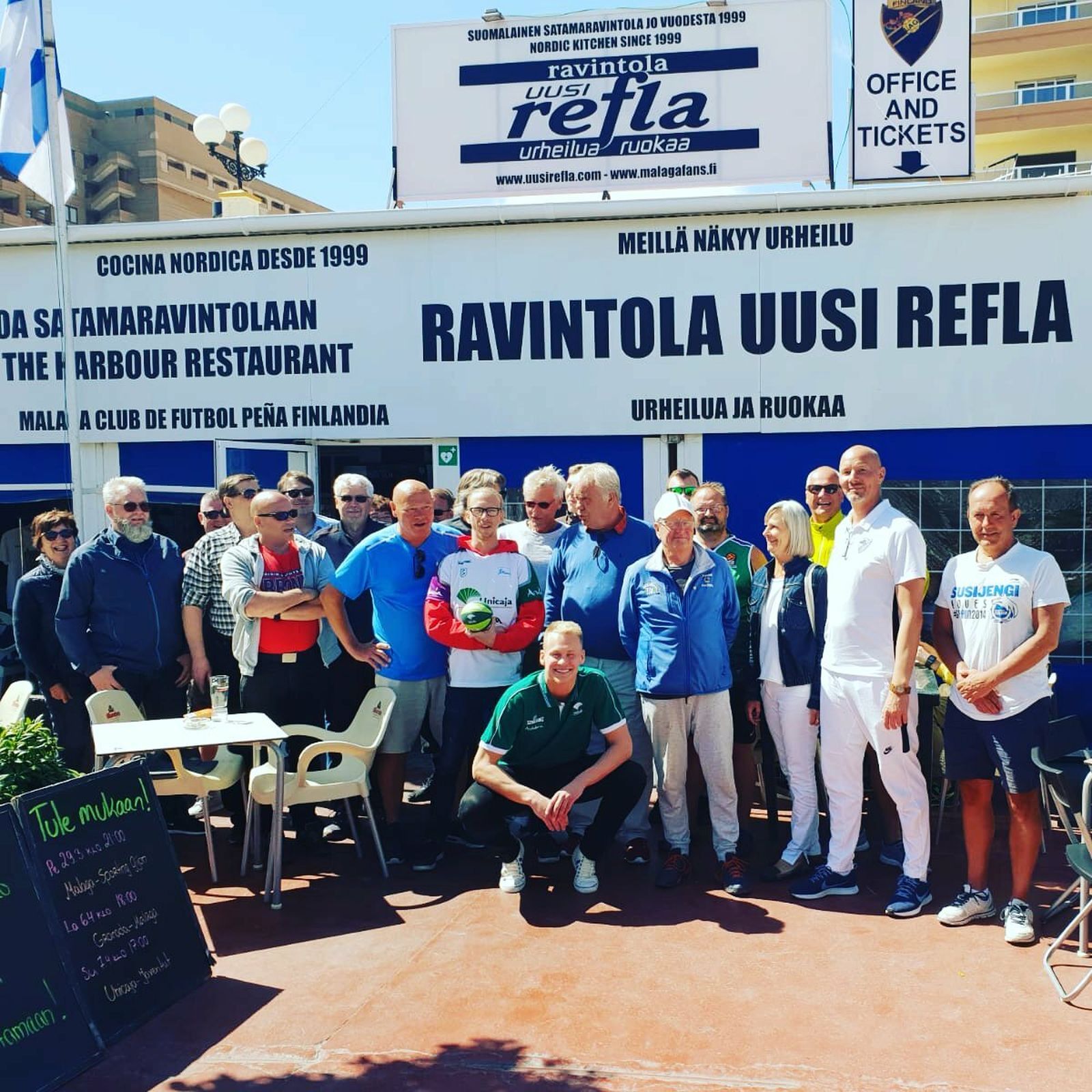 Salin, en el restaurante Uusi Refla de Fuengirola.