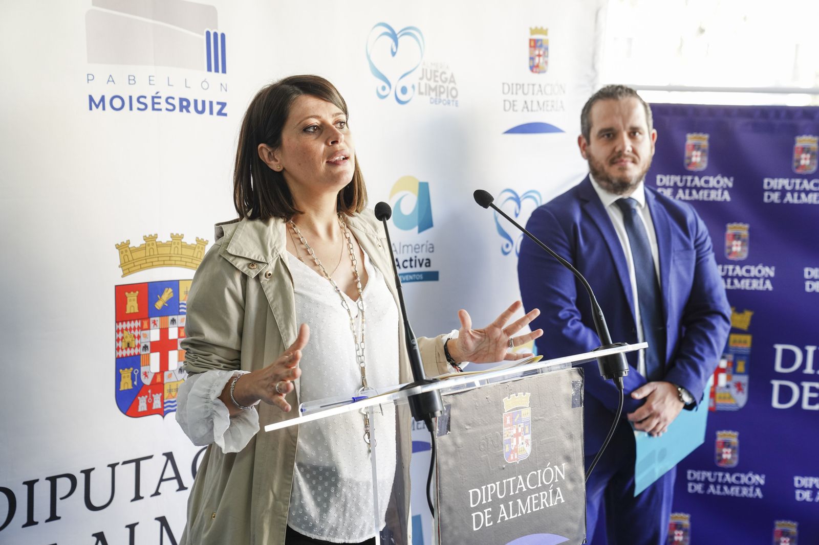 Ángeles Martínez en la presentación de los Juegos Deportivos Provinciales