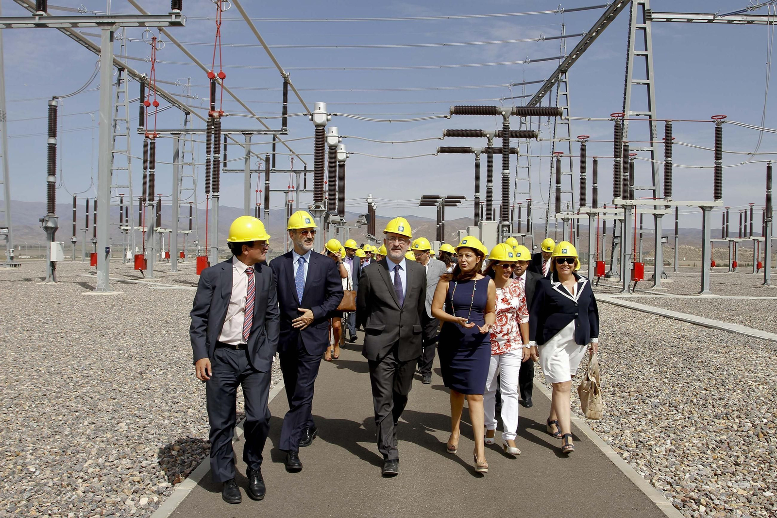 Imagen de archivo de la inauguración de la subestación eléctrica en Tabernas.