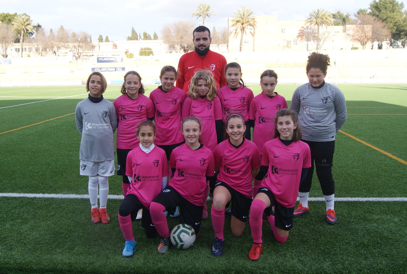 Formación de la selección alevín femenino de Córdoba.