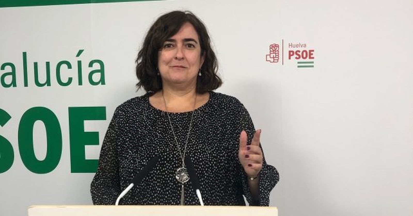 Yolanda Rubio, secretaria general del PSOE en Aljaraque y portavoz del Grupo Municipal Socialista en el Ayuntamiento