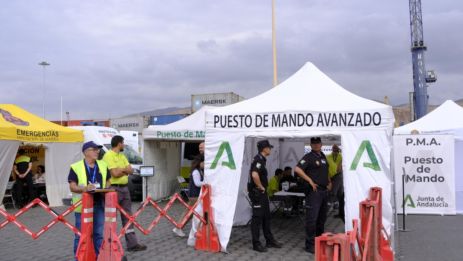Ejercicio Marsec25 simulacro, en el Puerto de Almería, en imágenes