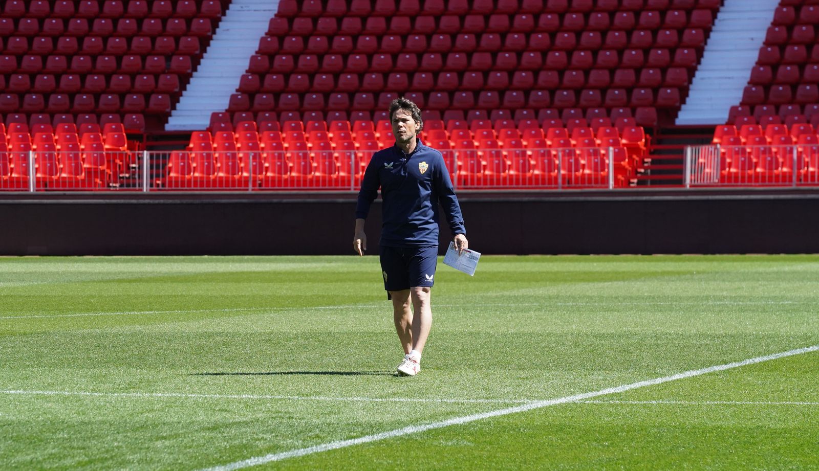 Rubi durante una sesión de entrenamiento celebrada en el Power Horse Stadium.