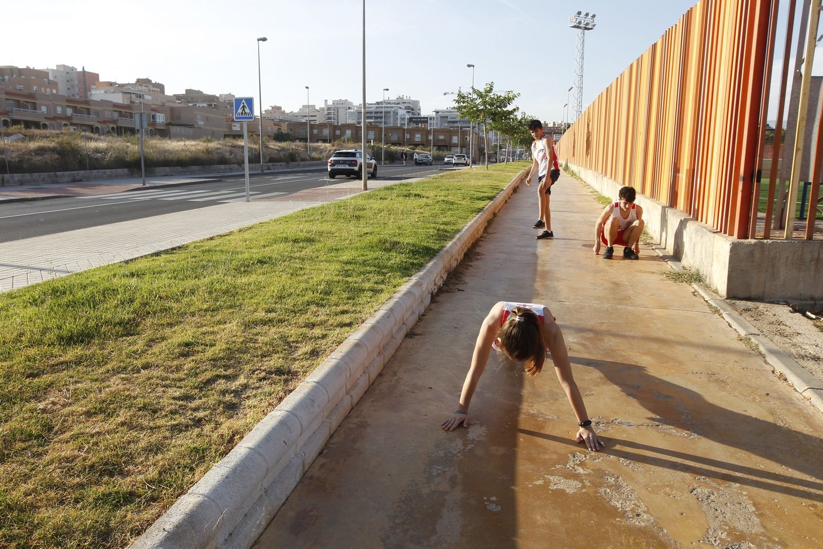 Entrenamiento del CD Atletas de Almería en el parque de Los Molinos