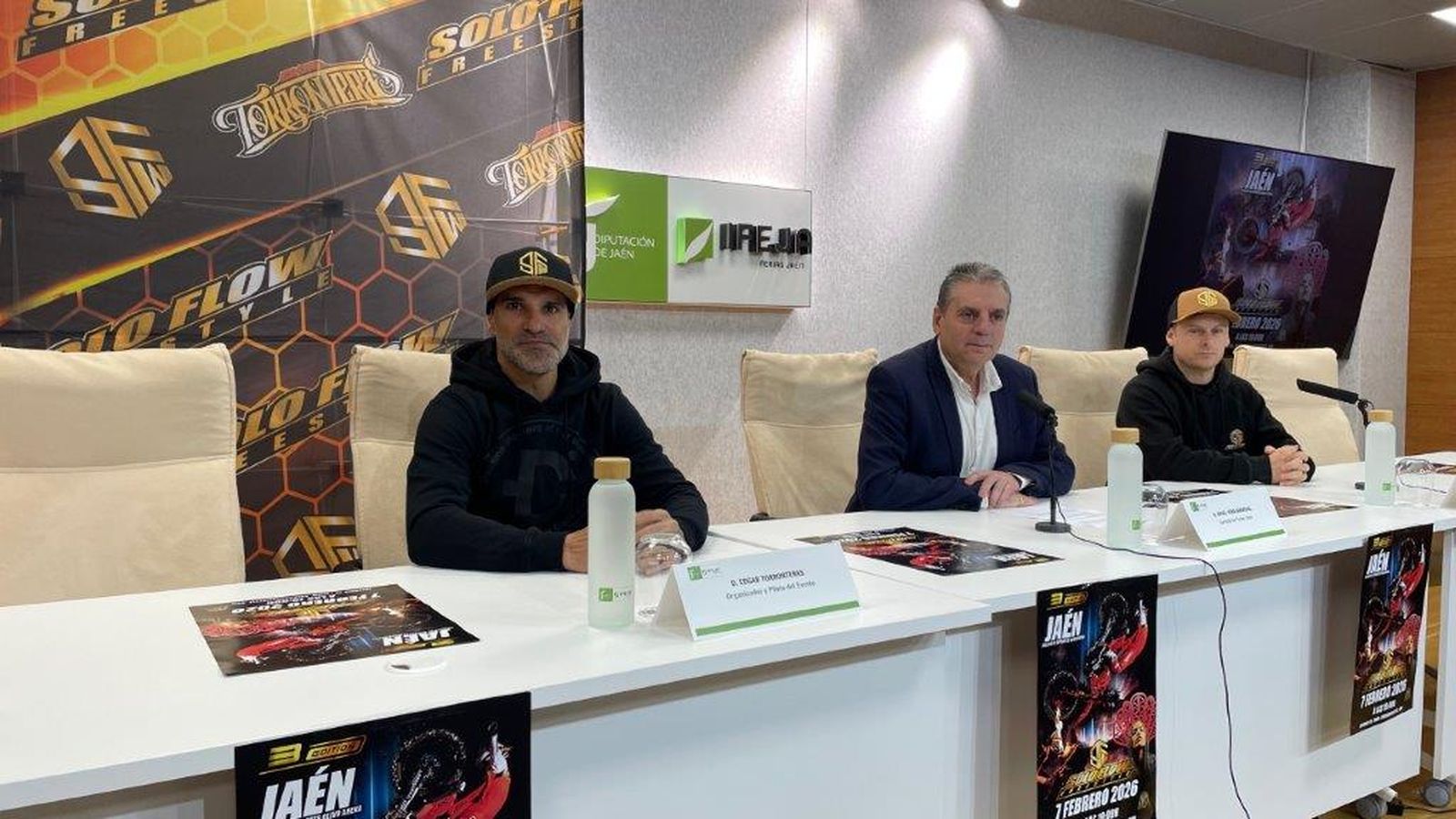 Edgar Torronteras, Ángel Vera y Maikel Melero, en la presentación.