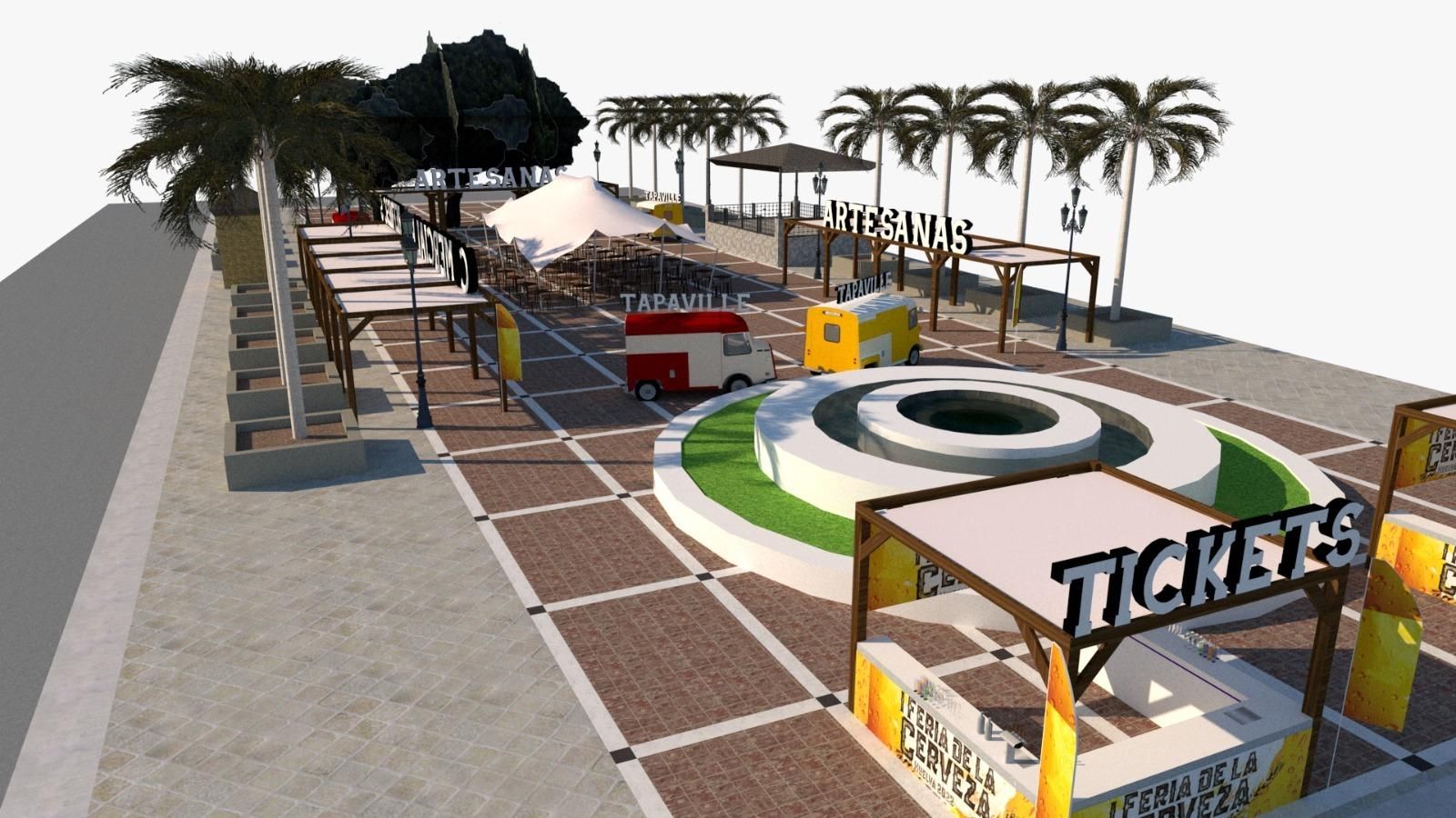 Plaza de las Monjas durante la feria