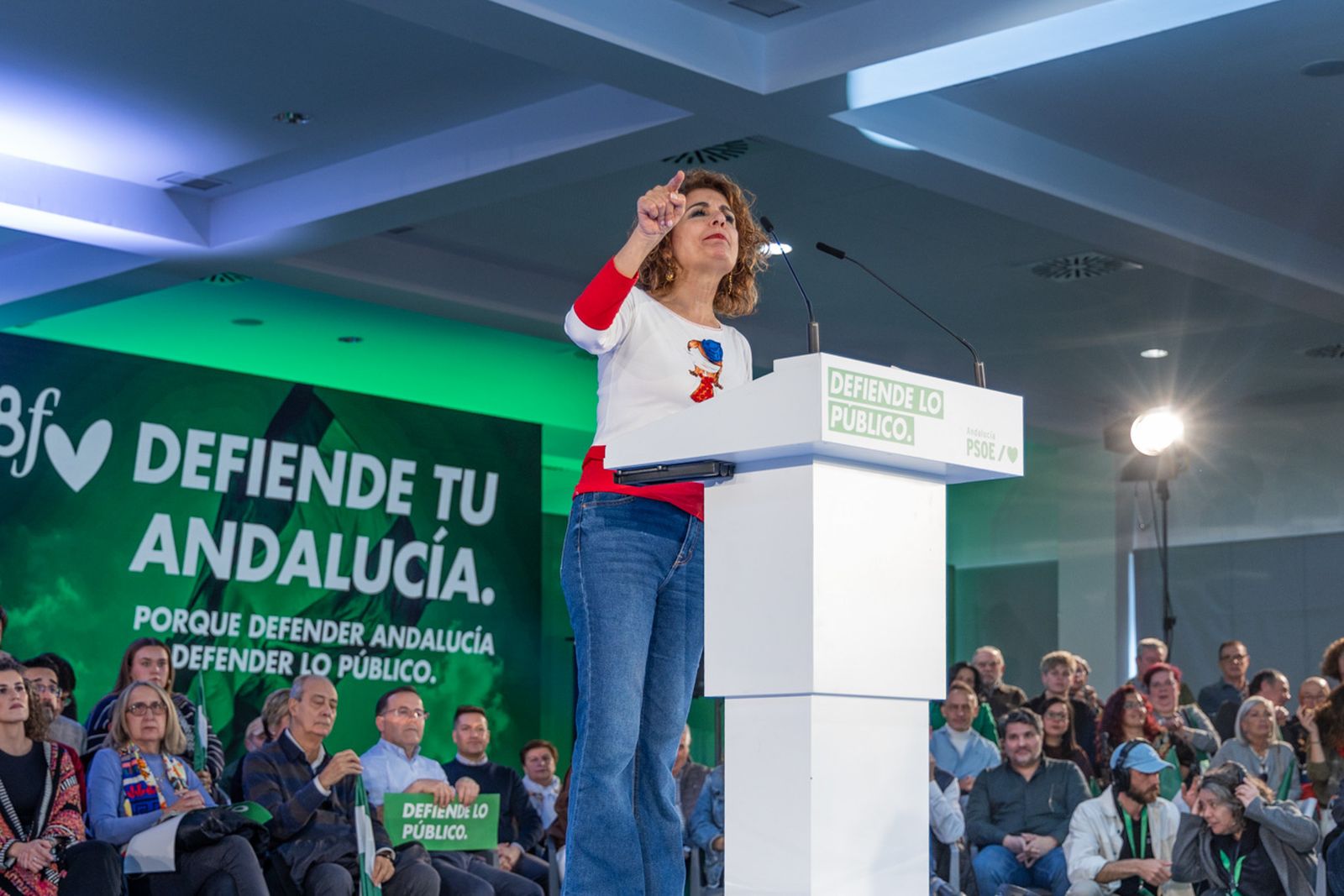 Acto en defensa de los servicios públicos para celebrar el 28F en Jaén