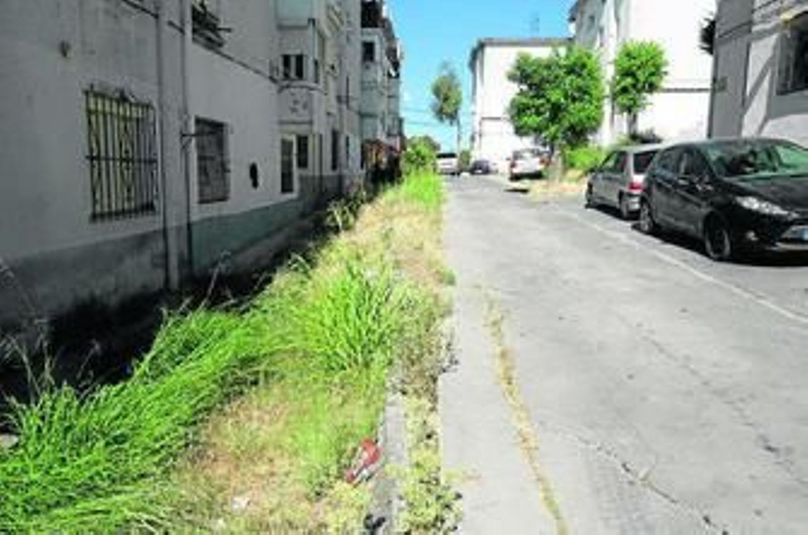 Fotografía tomada ayer en la calle Adaja, una de las vías que Puerto Blanco pide reurbanizar.