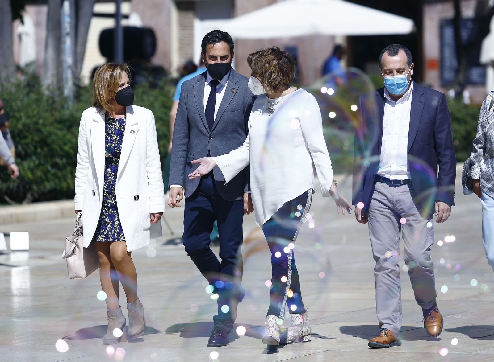 Medina, Pérez, Díaz y Espejo, en Málaga hace unas semanas.