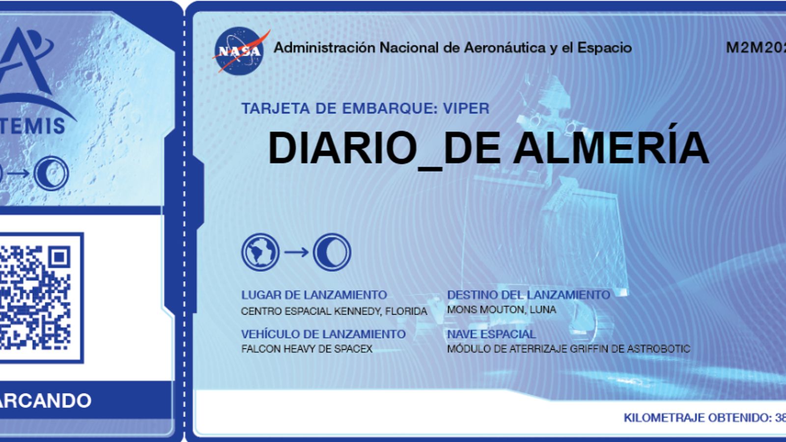 Tarjeta de embarque para el VIPER.