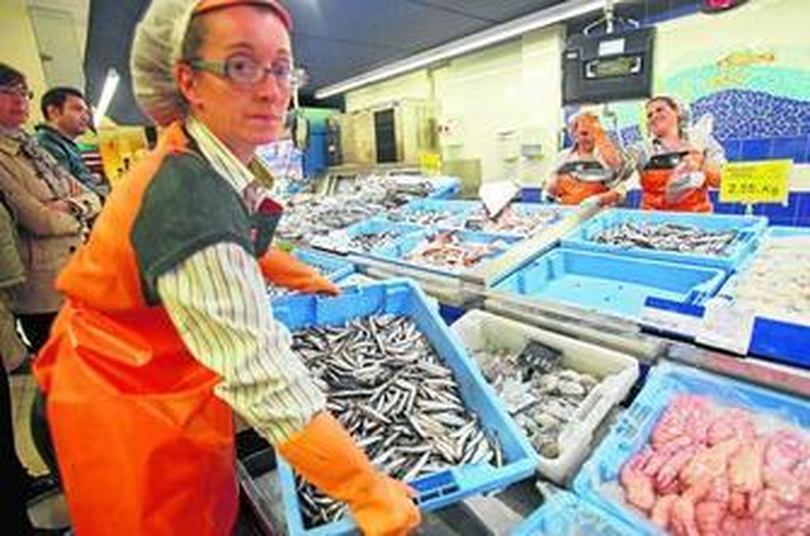 Los boquerones pescados por el 'Elvimar' están a las pocas horas a disposición de los clientes de Mercadona en los supermercados gaditanos.