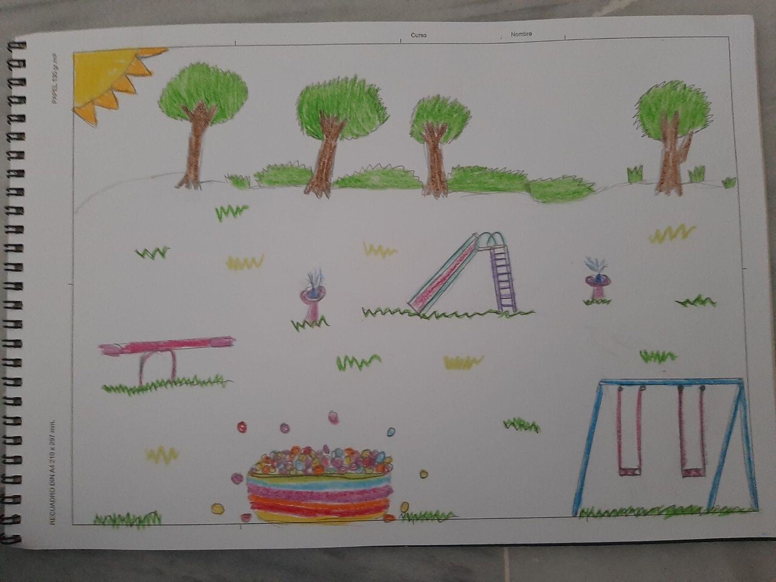 Así imaginan los niños de Montilla el futuro parque Tierno Galván, 'la pradera'