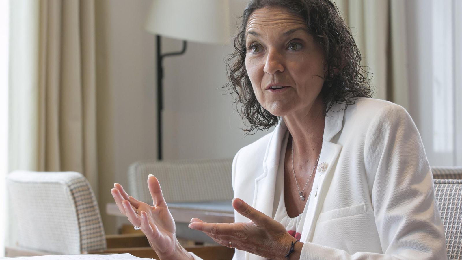 Reyes Maroto, durante la entrevista.