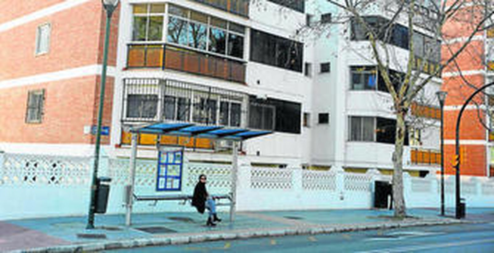 La parada de la avenida Juan Sebastián El Cano en que se produjo el accidente.