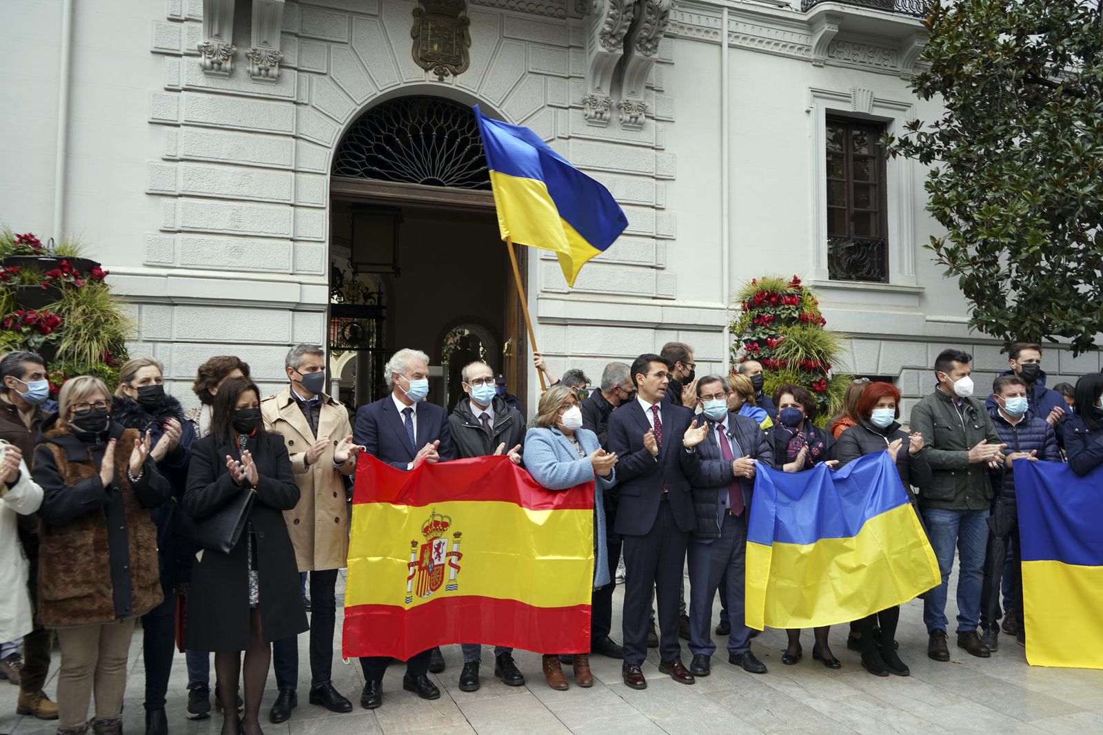 Así ha sido la concentración de solidaridad con el pueblo ucraniano en Granada