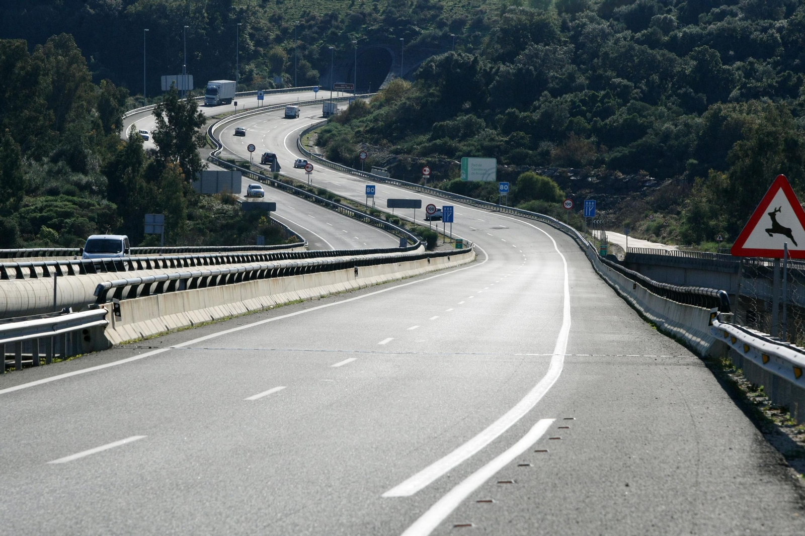 Vista de uno de los tramos de la A-381