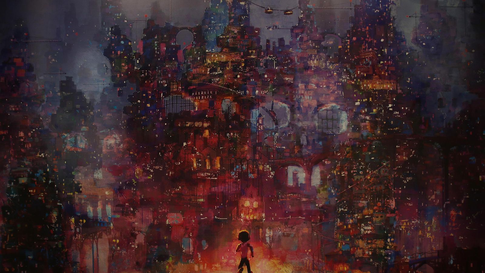 Dibujo de uno de los escenarios de 'Coco'.