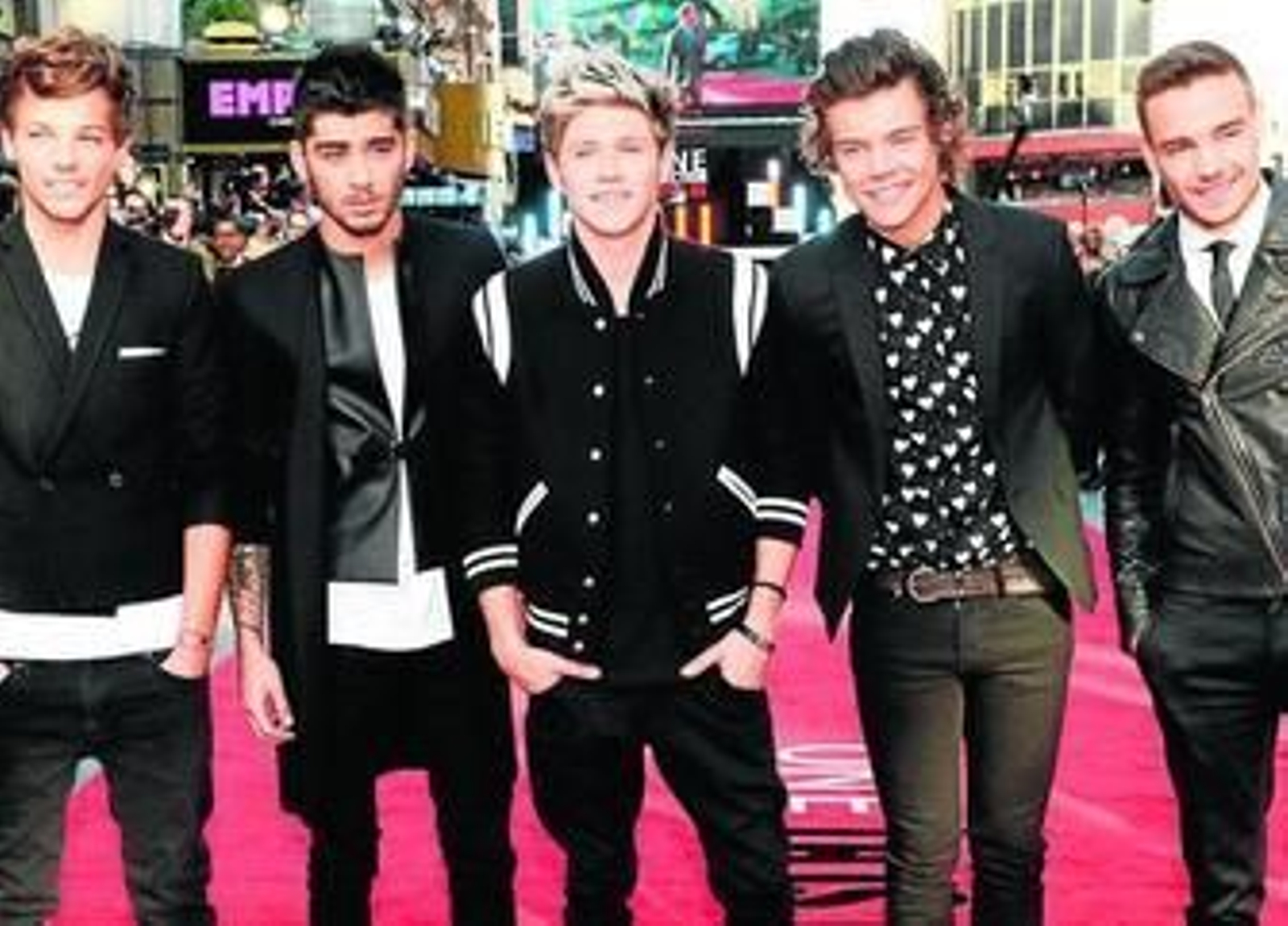 El grupo, hace unos días, en el estreno de su película, 'This is us', en Londres.