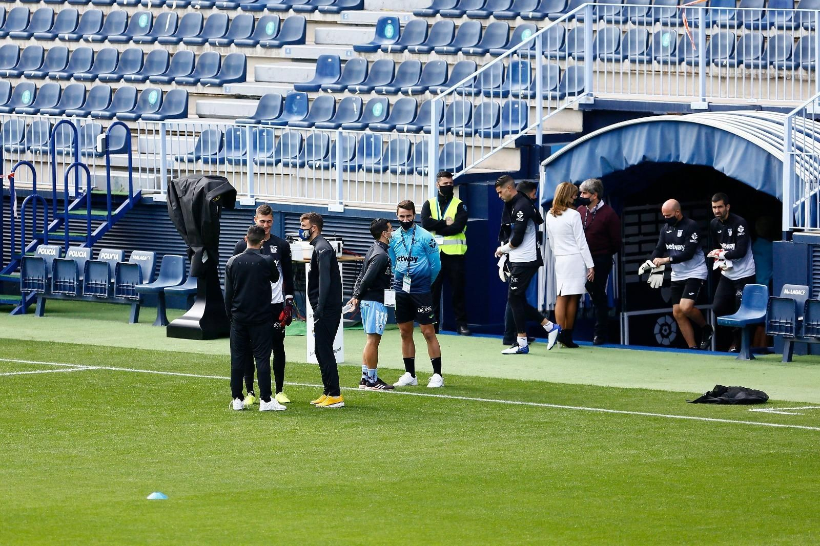 Las fotos del calentamiento del Málaga CF - Leganés