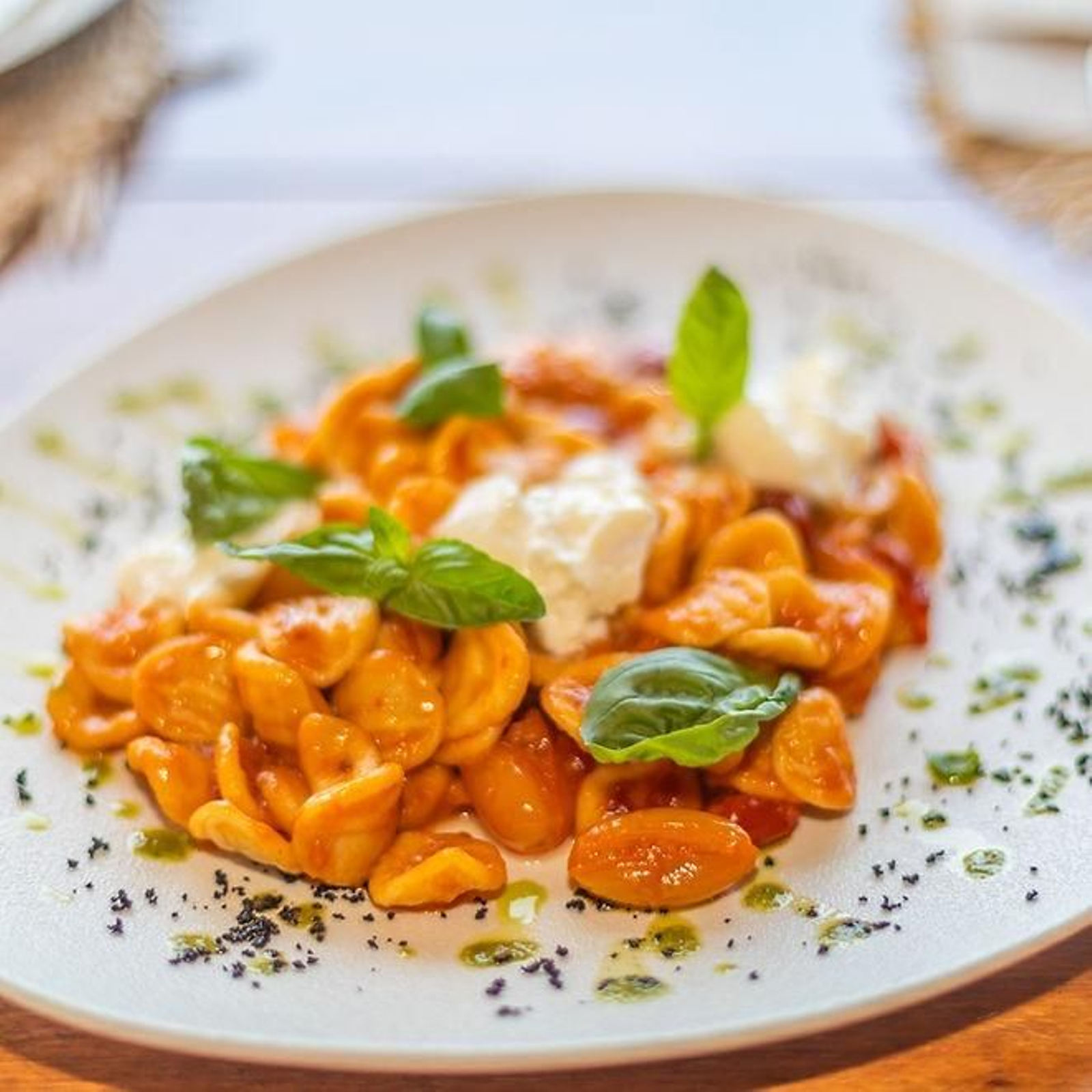 Orecchiette alla Pugliese, en Osteria del Sole.