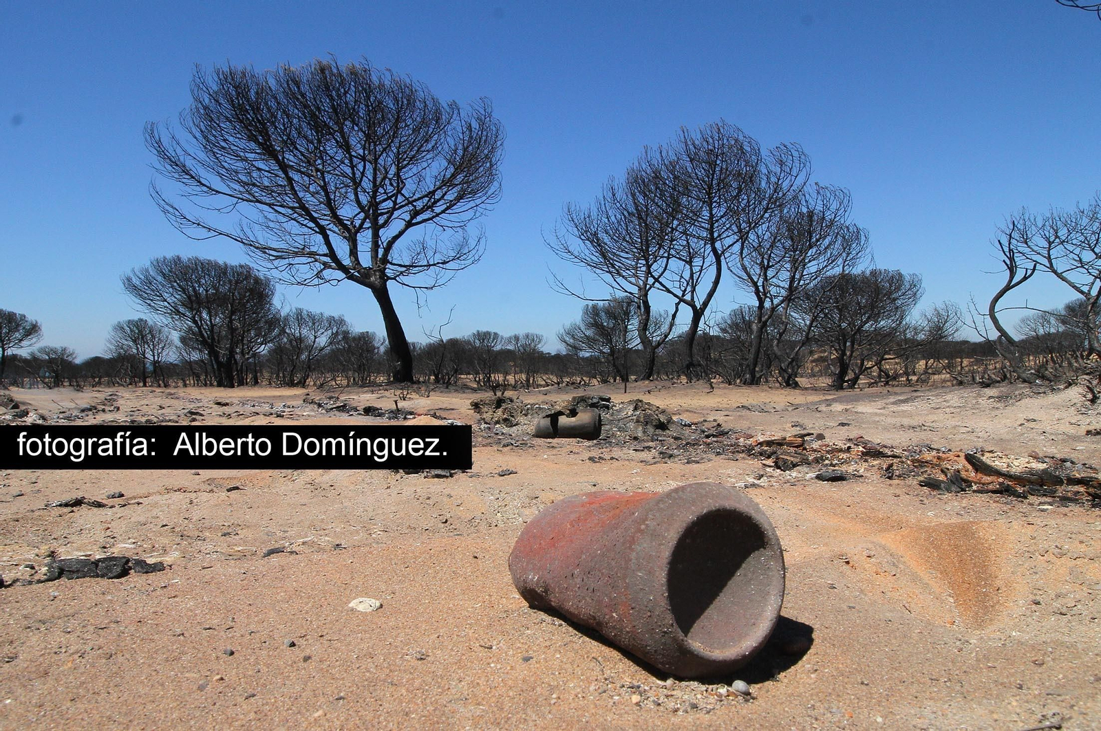 Imágenes de Cuesta Maneli tras el incendio.
