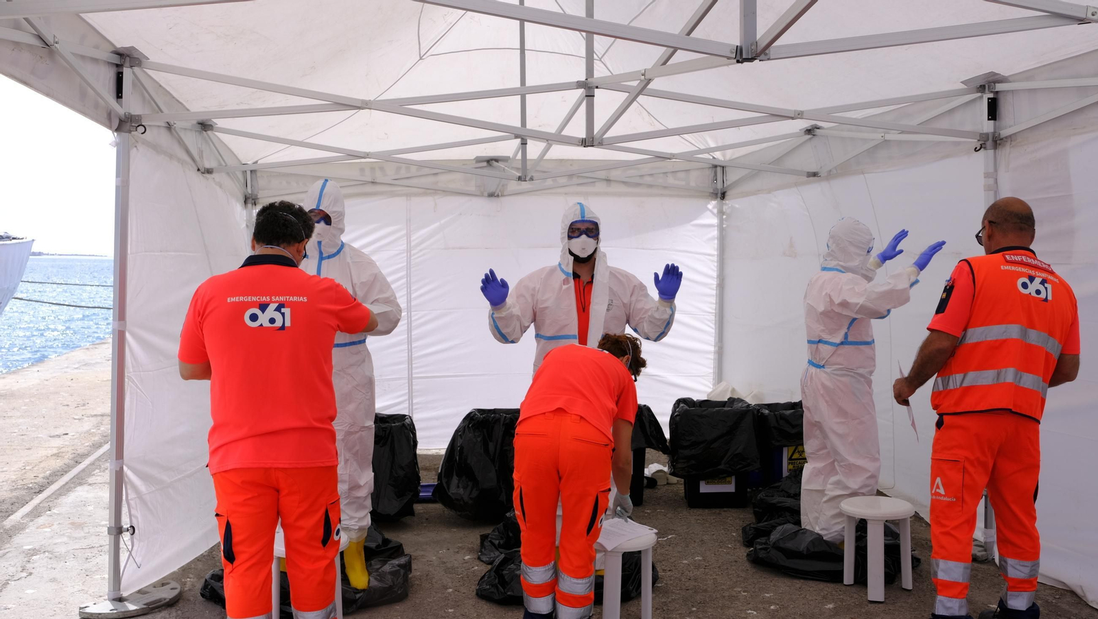 Ejercicio Marsec25 simulacro, en el Puerto de Almería, en imágenes