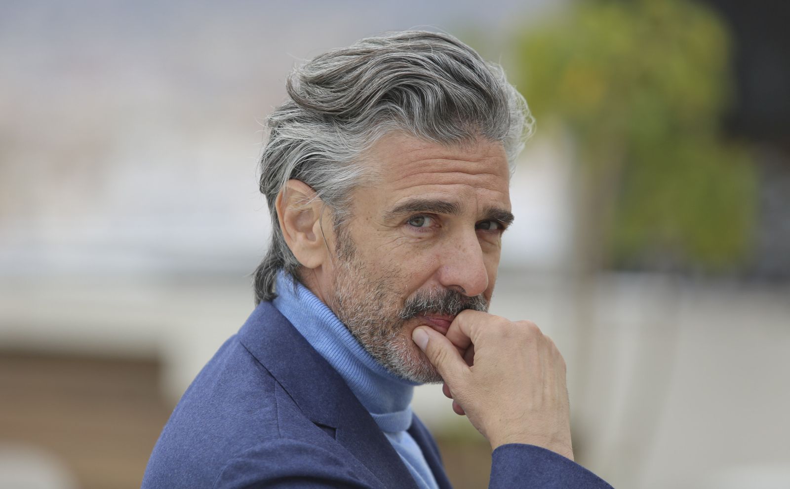 El actor Leonardo Sbaraglia este martes en la terraza del Hotel AC Málaga Palacio.