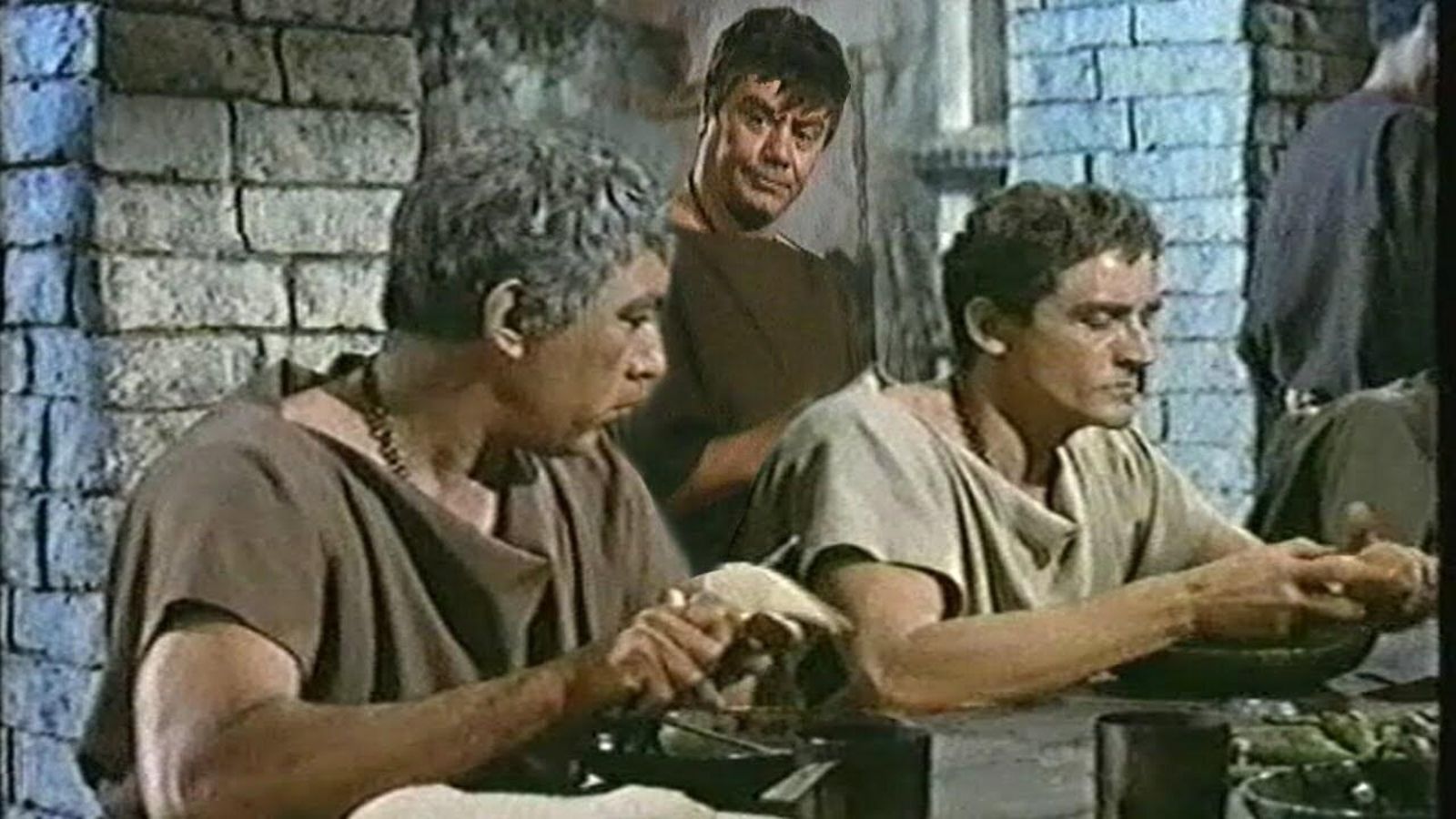 Una de las escenas de 'Barrabás',  con Anthony Quinn.