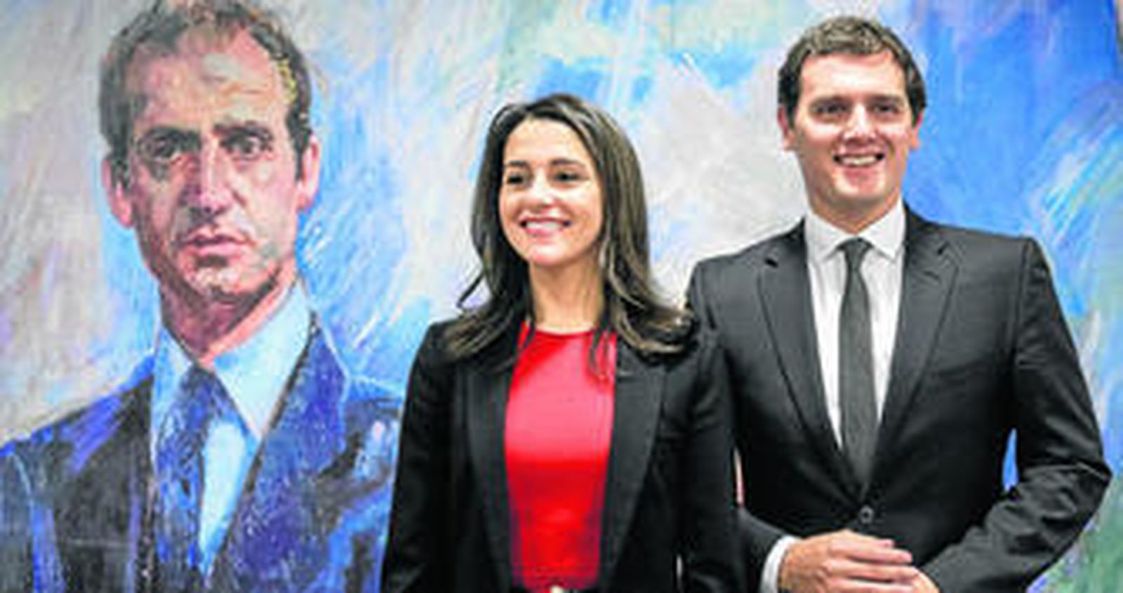 Albert Rivera, ayer en el club Siglo XXI, donde presentó a Inés Arrimadas.