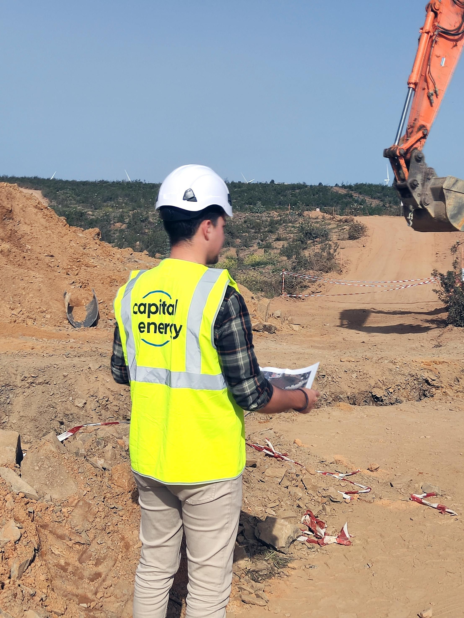 Obras en marcha del parque eólico de Capital Energy en Ayamonte. Obras en marcha del parque eólico de Capital Energy en Ayamonte.