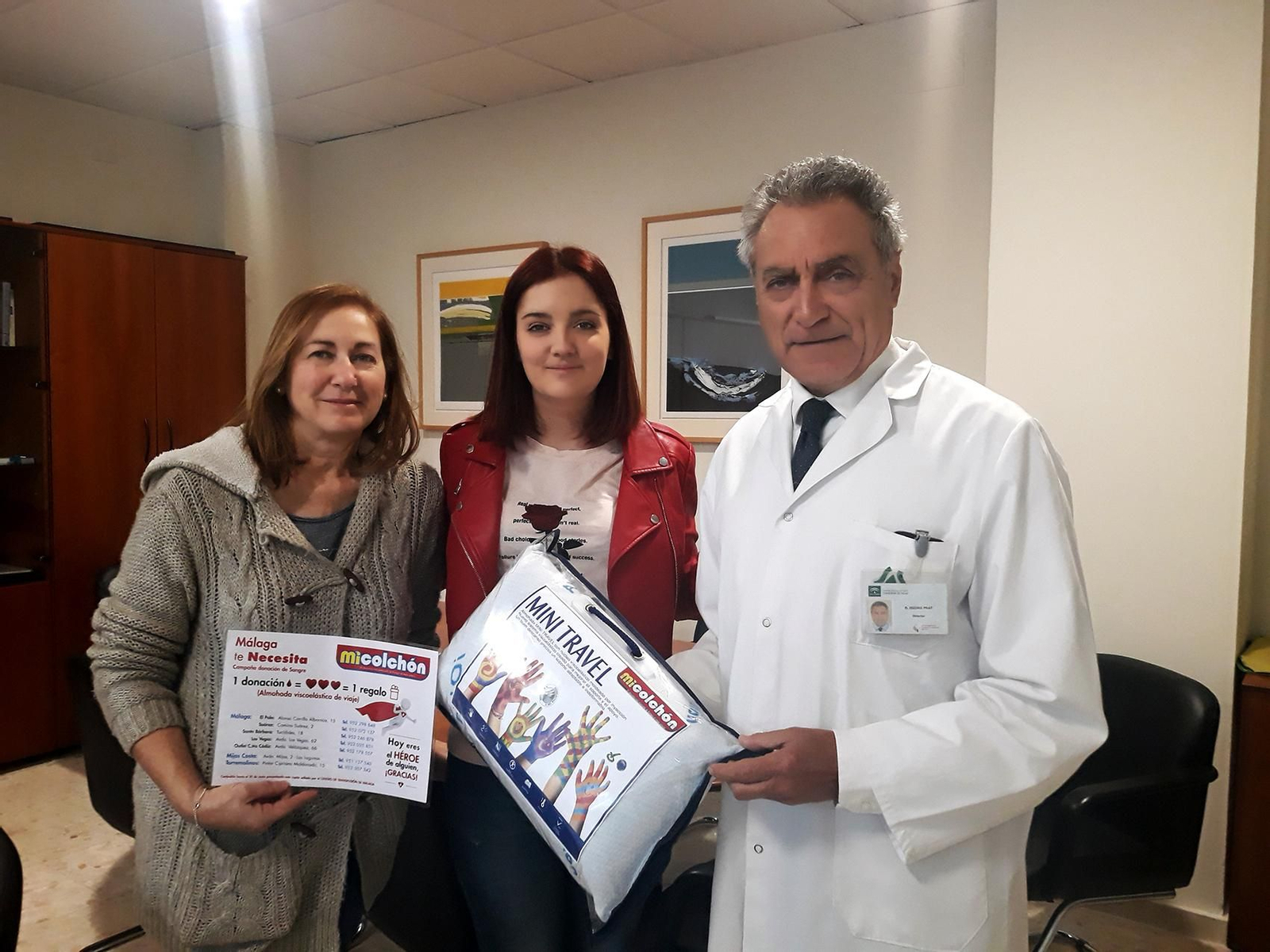 Francisca Guzmán, Marina Benedicto e Isidro Prat.