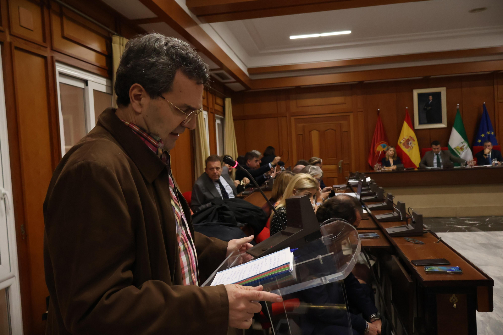 El presidente del Consejo del Movimiento Ciudadano, Juan Andrés de Gracia, en el Pleno.