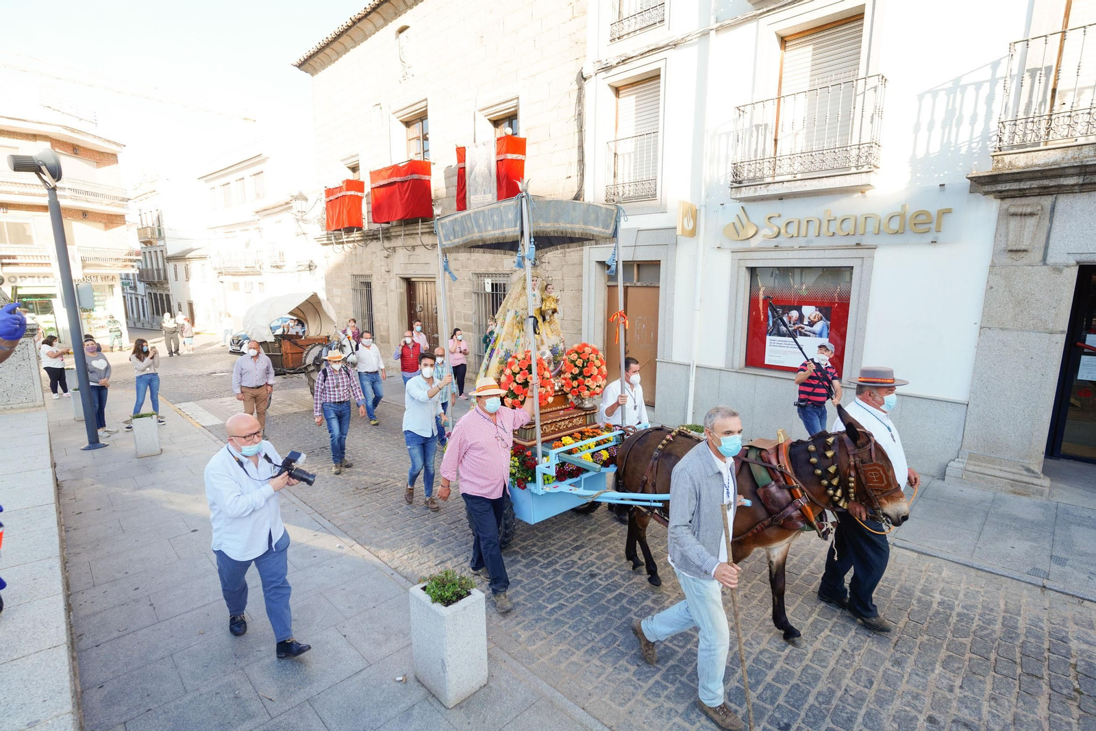 Las fotografías de la llegada de la Virgen de Luna a Villanueva de Córdoba