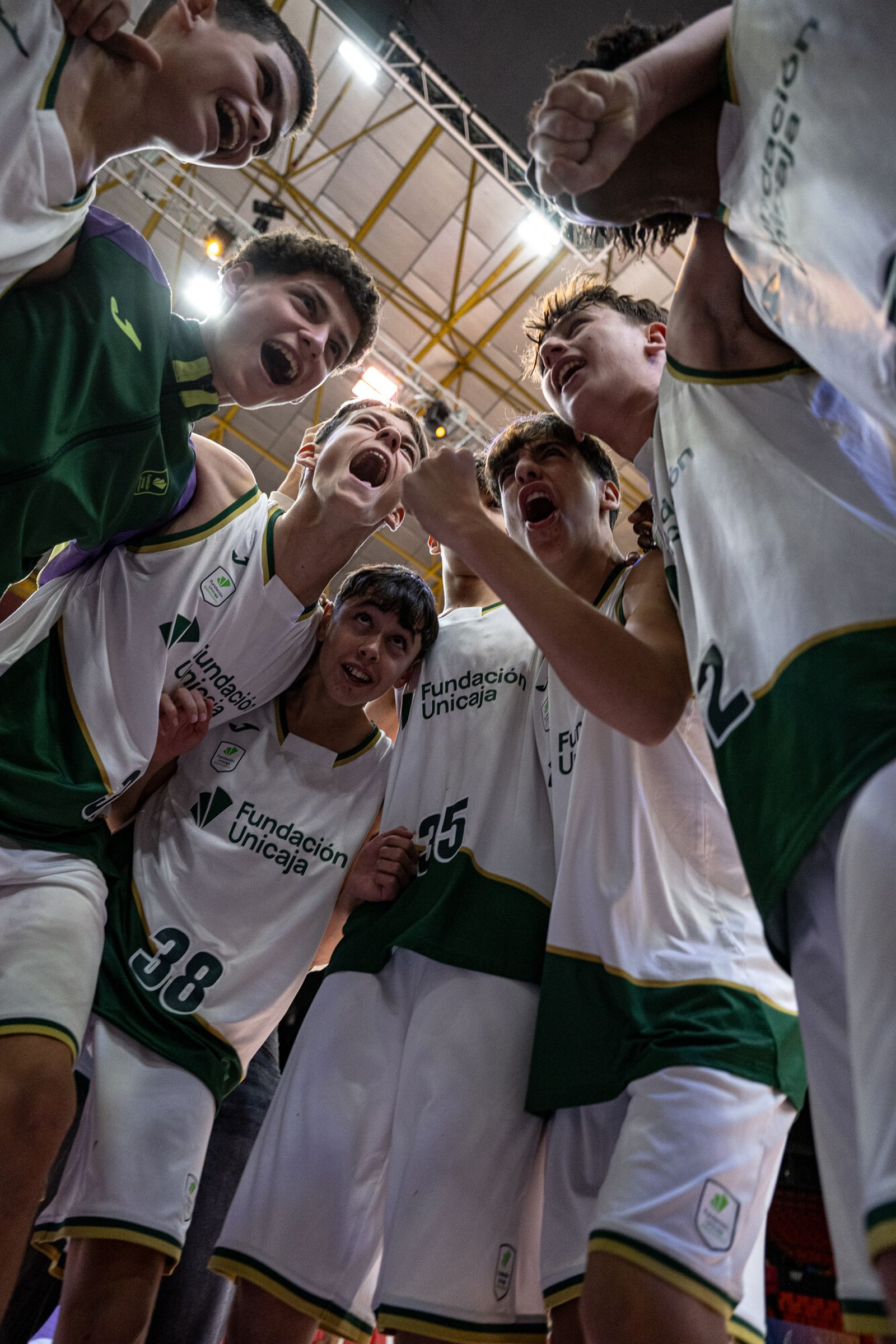 La celebración del Unicaja por acceder a la Minicopa