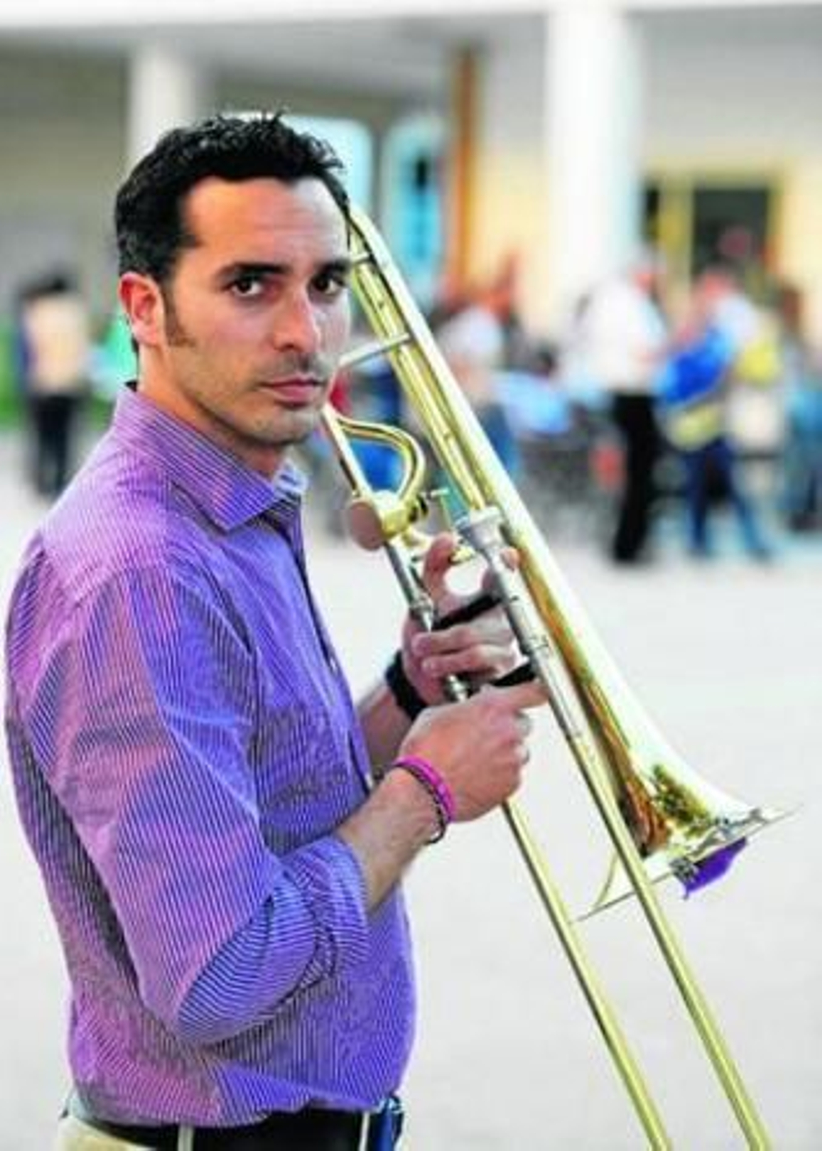 Antonio Jiménez, durante un ensayo de la Trinidad Sinfónica.