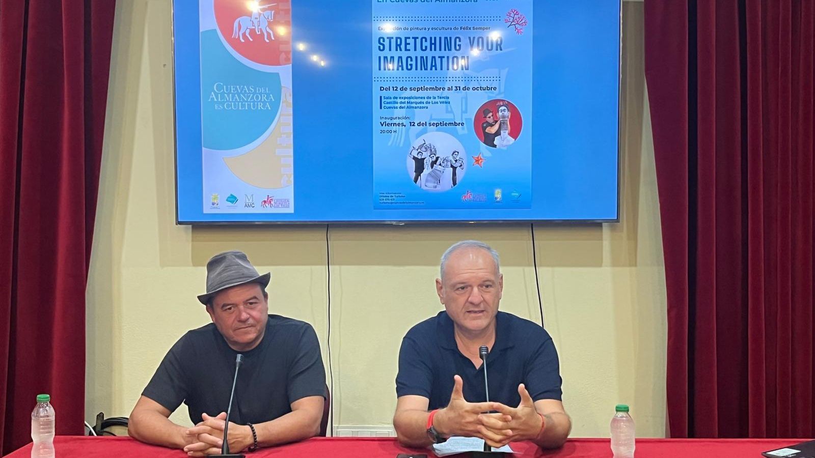 Félix Semper con el alcalde, Antonio Fernández Liria.