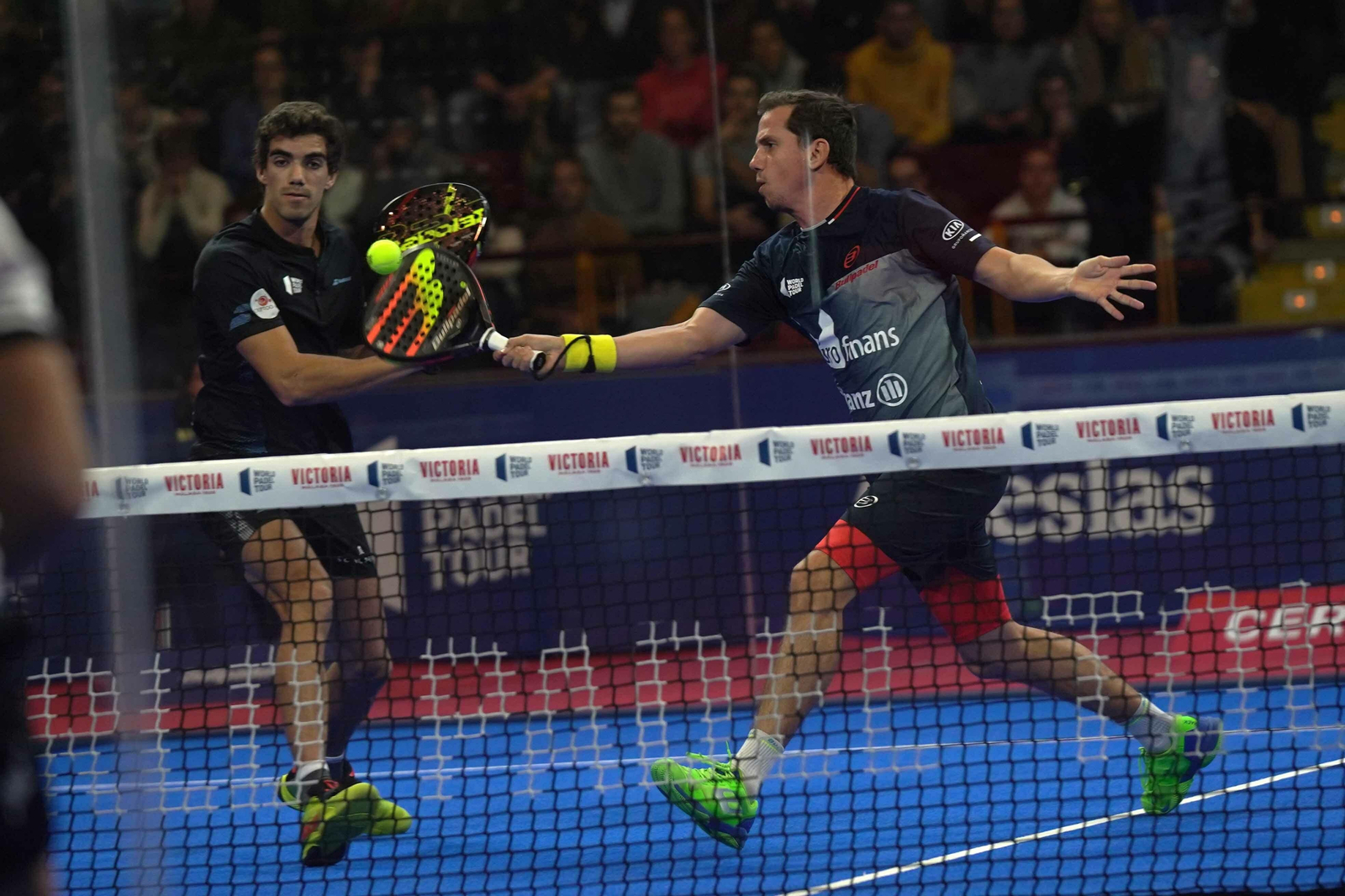 Juan Lebrón y Paquito Navarro, que ya no son pareja, durante la final del Córdoba Open 2019.