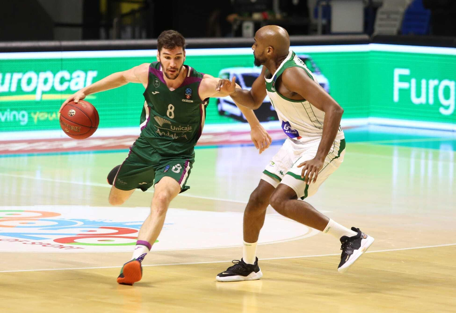 Brizuela, durante el Unicaja-Nanterre.