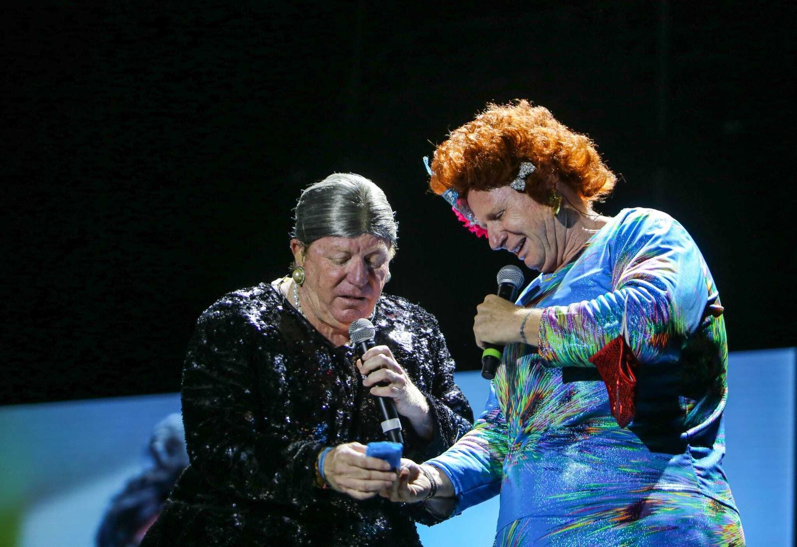 Los Morancos, ayer, sobre el escenario del Concert Music Festival.