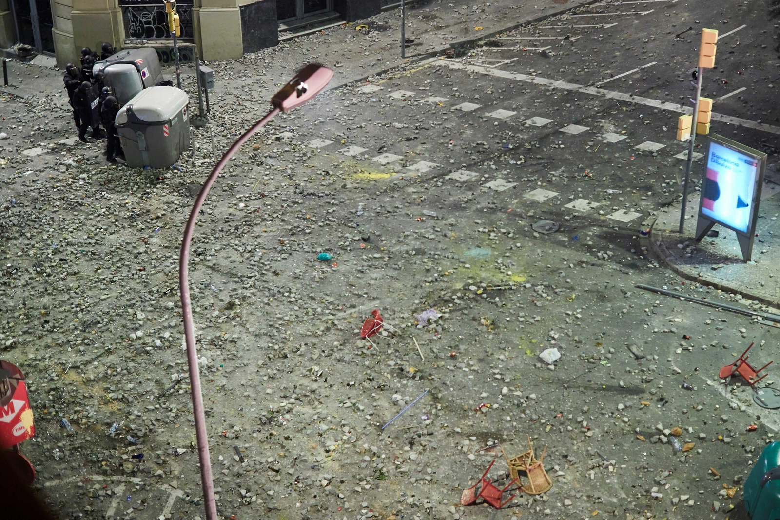 Las imágenes de la quinta jornada de disturbios en Cataluña