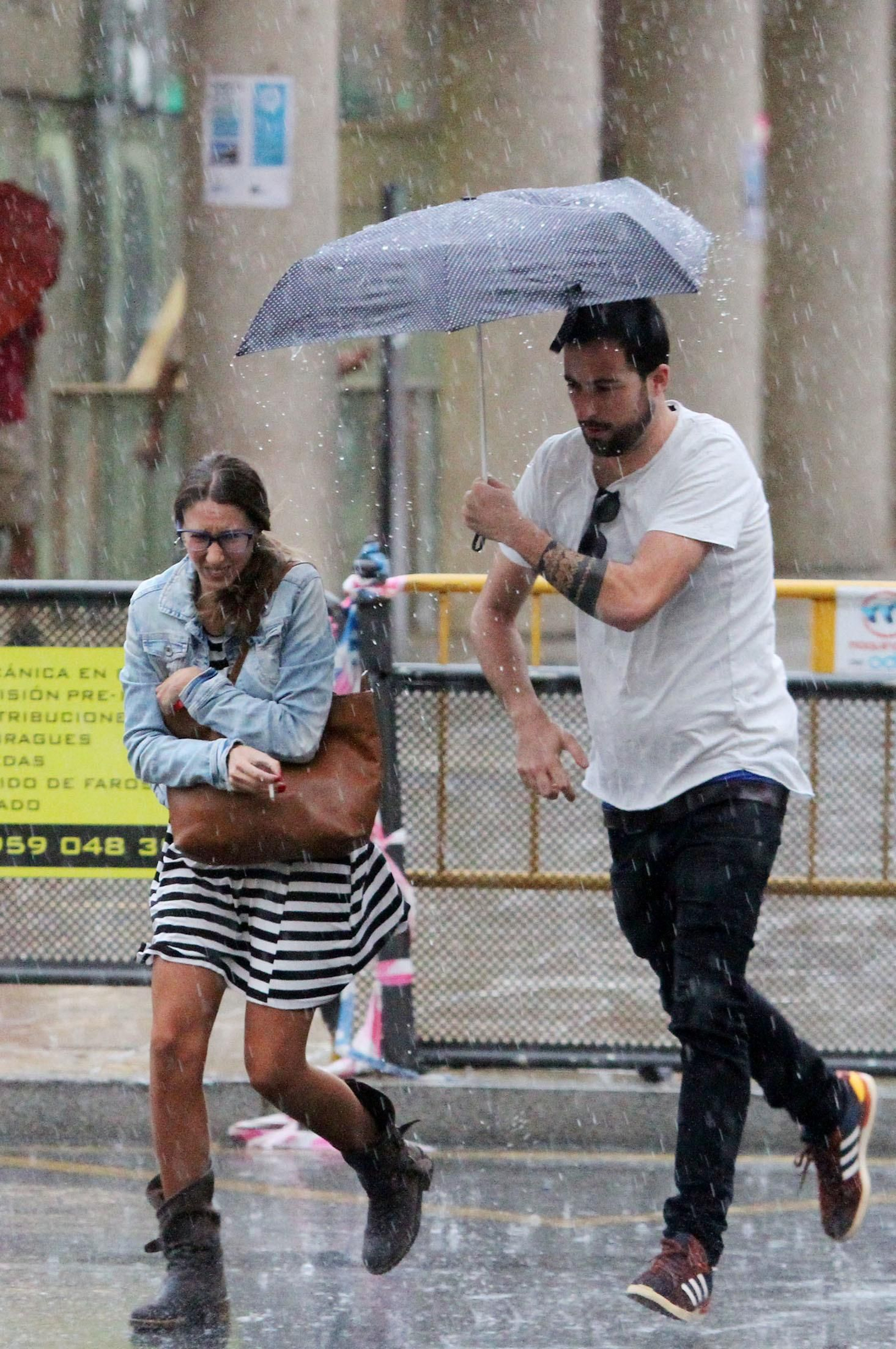 Imágenes del temporal de lluvia en Huelva.