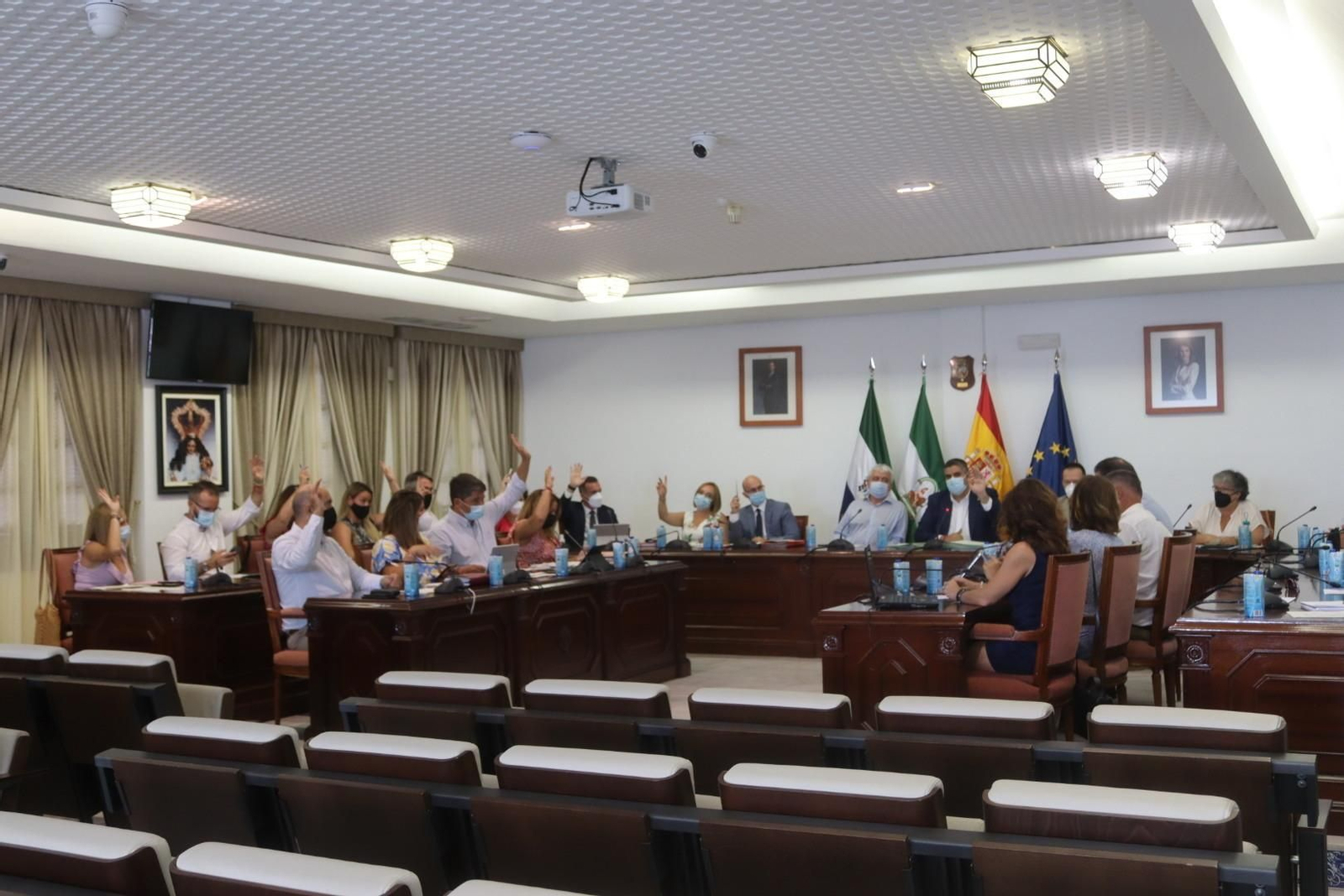 Pleno celebrado en el Ayuntamiento de Mijas.