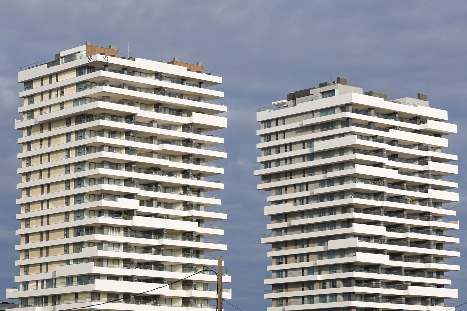 Dos bloques de edficios en Málaga
