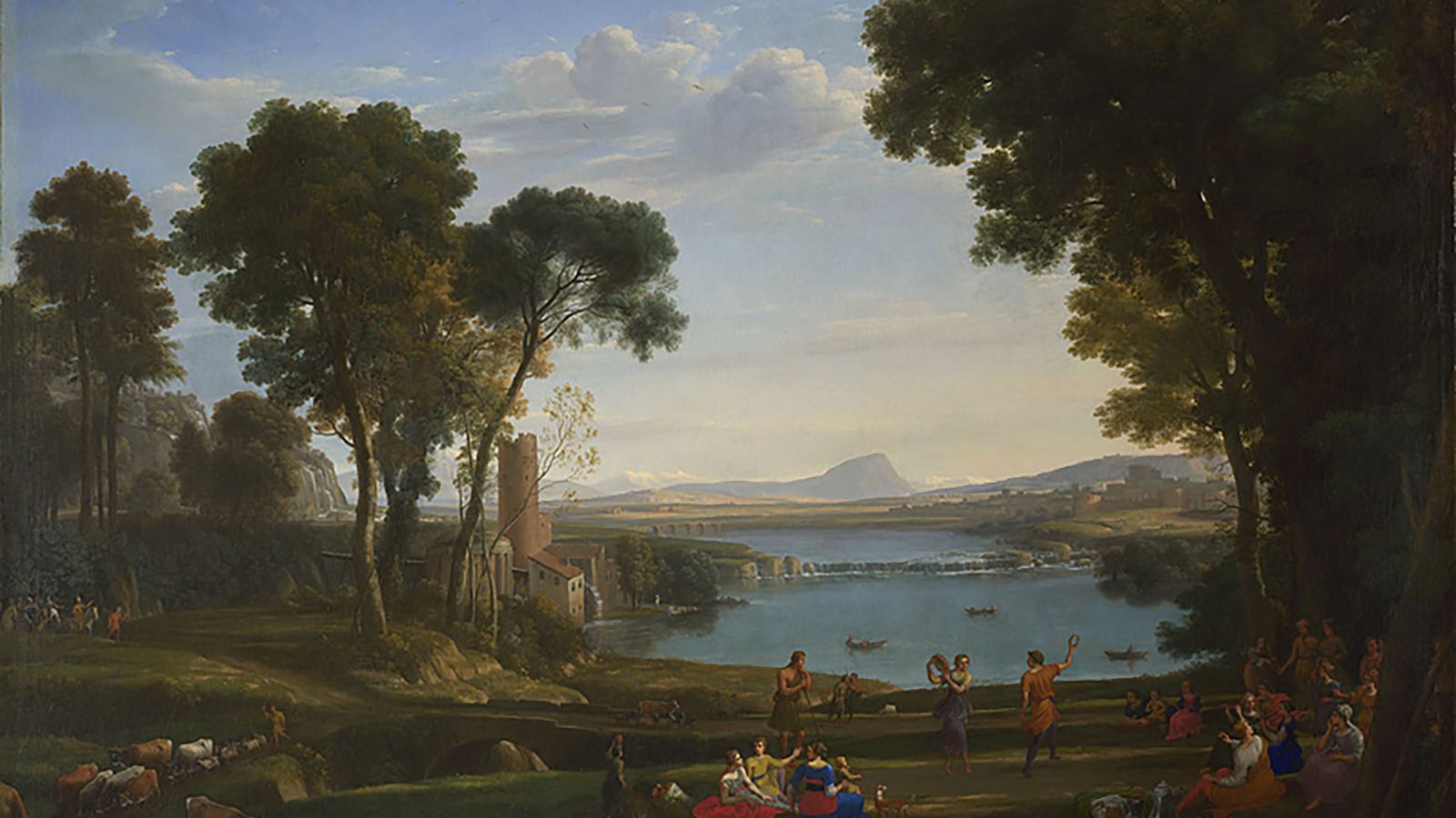 'Paisaje con la boda de Isaac y Rebeca' de Claudio de Lorena (Turner lo llamaba 'El molino').