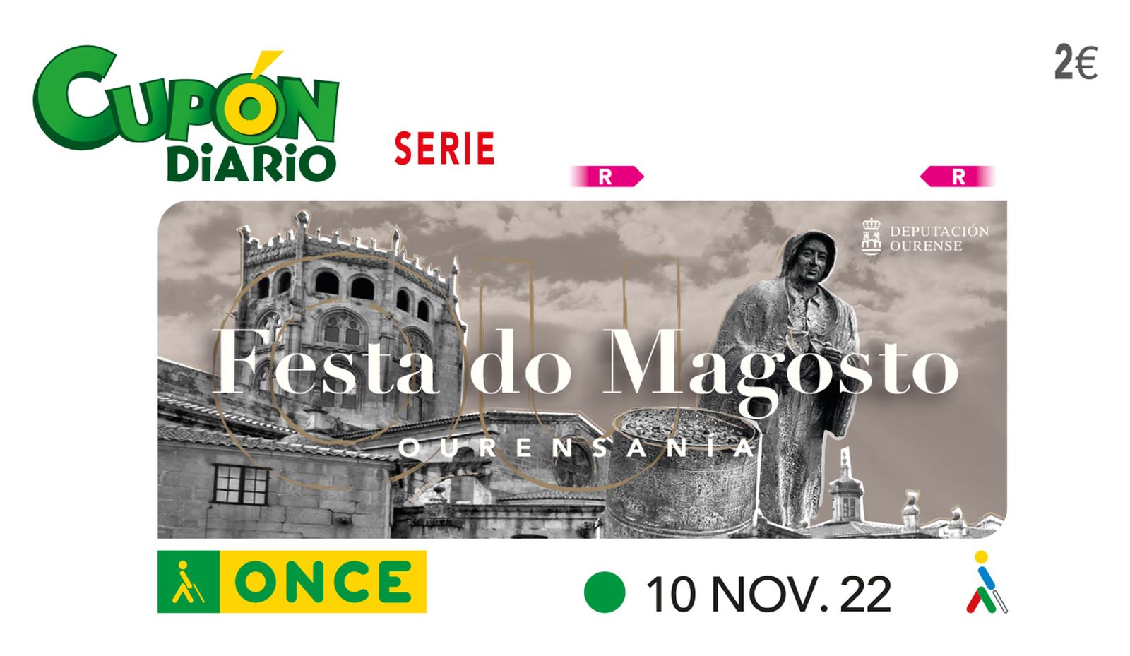 El cupón de la ONCE del 10 de noviembre.