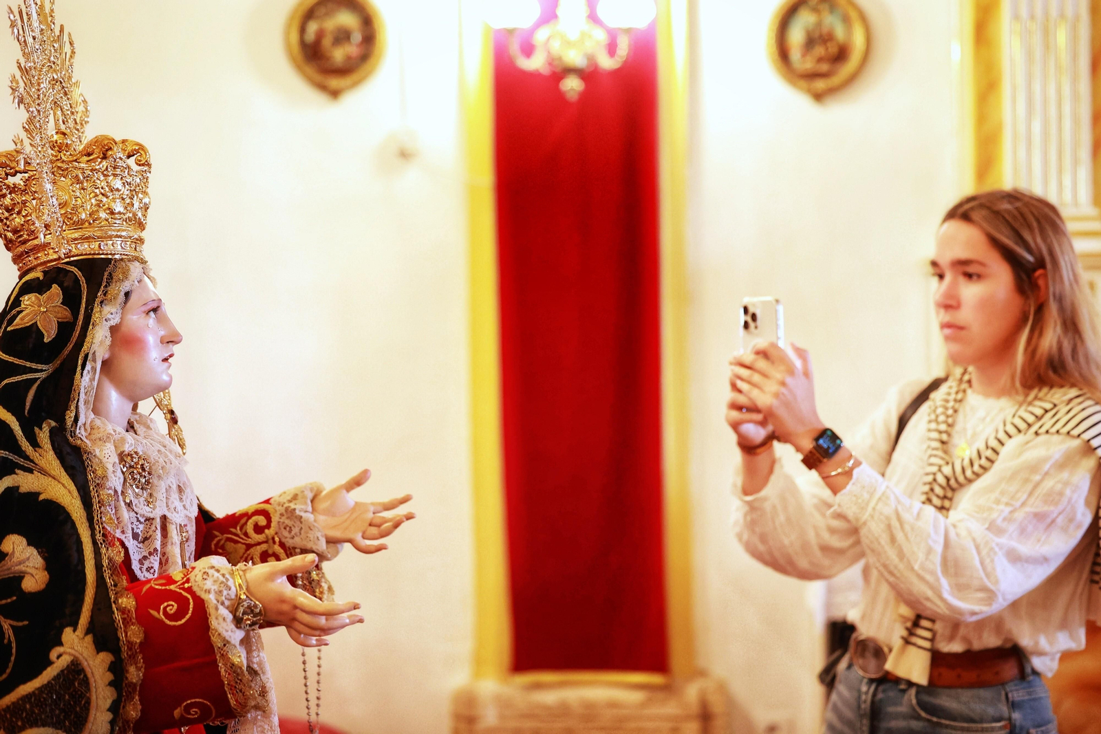 Las imágenes de la Virgen del Mayor Dolor (Vera Cruz) tras su restauración